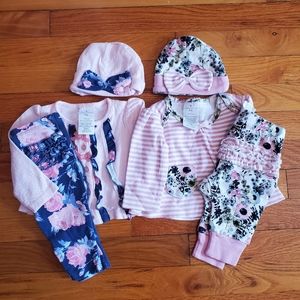 Laura Ashley baby outfits with matching hats